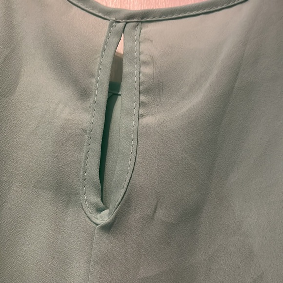 Coco & Main sheer teal tank top - Picture 4 of 5